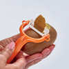 Picture of 5.5" Ceramic Santoku Knife and Ceramic Y Peeler Set - Orange