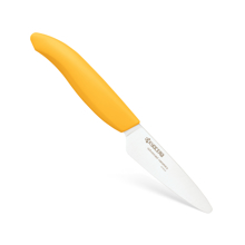 Kyocera Advanced Ceramic Revolution Series 3-inch Paring Knife, Orange  Handle, White Blade