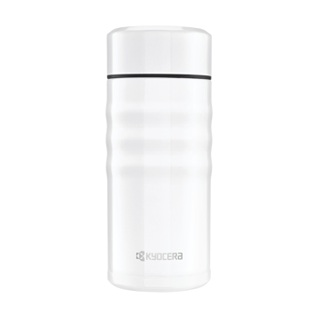 12 oz Twist Top Ceramic Insulated Travel Mug - Pearl White