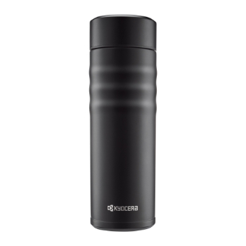 Picture of 17 oz Twist Top Ceramic Insulated Travel Mug -Jet Black
