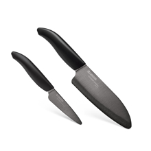 Set of 2 Bialetti Aeternum Red Ceramic Chef Knives 7.5 & 5 inch