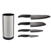 Picture of Revolution 5-PC Stainless Steel Block Set with 4 Black Ceramic Knives (7", 5.5",4.5", 3")