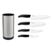 Picture of Revolution 5-PC Stainless Steel Block Set with 4 White Ceramic Knives (7", 5.5",4.5", 3")