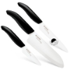 Picture of Revolution 3 Piece Ceramic Knife Set - 6" Chef's, 5" Micro Serrated Tomato and 3" Paring -Black/White