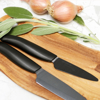 Picture of Revolution 3 Piece Ceramic Knife Set - 6" Chef's, 5" Micro Serrated Tomato and 3" Paring - Black