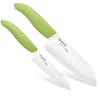 Picture of Revolution 2 Piece Ceramic Knife Set - Green/White 5.5" Santoku and 4.5" Utility