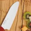 Red white ceramic kitchen knife set santoku chefs knife
