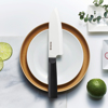 INNOVATIONwhite™ 5.5 Ceramic Santoku Knife - White Z212 Blade with  Non-Slip Blue Handle