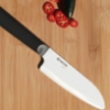 Picture of INNOVATIONwhite™  6" Ceramic Santoku Chefs Knife - White Z212 Blade with Non-Slip Black Handle