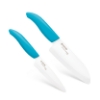 Picture of Revolution 2 Piece Ceramic Knife Set - Blue/White 5.5" Santoku and 4.5" Utility