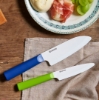 Picture of 3-Piece INNOVATIONwhite®  Blue/White Ceramic Knife Set- 5.5" Santoku, 4.5" Utility and 3" Paring 