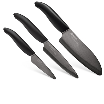 Picture of 5.5" Santoku , 4.5" Utility, 3" Paring - Black Knife Set
