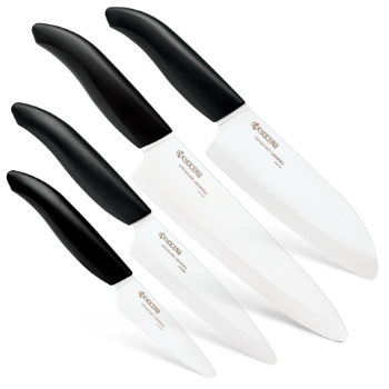 Picture of Revolution 4 Piece Ceramic Knife Set - 7"Chef's, 5.5" Santoku,4.5" Utility and 3" Paring - 2 Colors