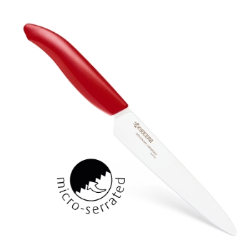 Picture of Revolution Ceramic 5" Micro Serrated Tomato Knife - Red/White Blade