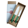Picture of Commemorative Ceramic 2-Piece Knife Set - Botanical Green 5.5" Santoku & 4.5" Utility 