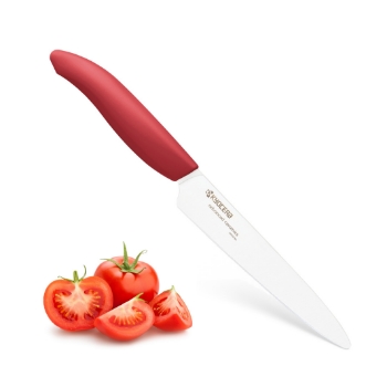 Picture of Revolution Ceramic 5" Micro Serrated Tomato Knife - Red/White Blade