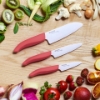 Picture of 5.5" Santoku , 4.5" Utility, 3" Paring - Red