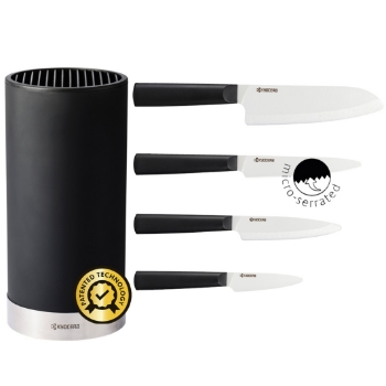 Picture of 5-Piece INNOVATIONwhite® Black Block Set with 4 Knives (6", 5",4.5", 3")